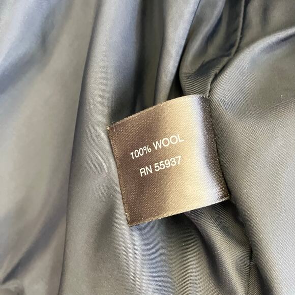 Newport Harbor Womens Sz 8P Vtg Wool Trench Coat Zipout Insulated Lining Navy - Picture 14 of 16